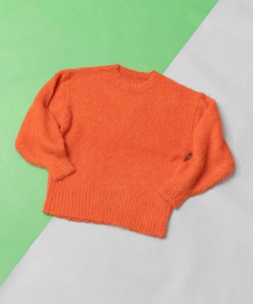 MAISON SPECIAL(メゾンスペシャル)の「アルパカブレンドシャギーニット【MAISON SPECIAL/メゾンスペシャル】(ニット/セーター・レディース・ブラック/オフホワイト/ピンク/ブルー/グリーン/チャコールグレー/オレンジ・FREE)」の7枚目の写真