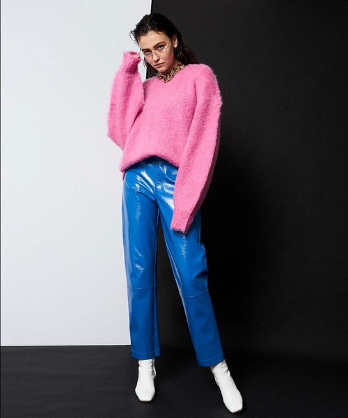 MAISON SPECIAL(メゾンスペシャル)の「アルパカブレンドシャギーニット【MAISON SPECIAL/メゾンスペシャル】(ニット/セーター・レディース・ブラック/オフホワイト/ピンク/ブルー/グリーン/チャコールグレー/オレンジ・FREE)」の10枚目の写真