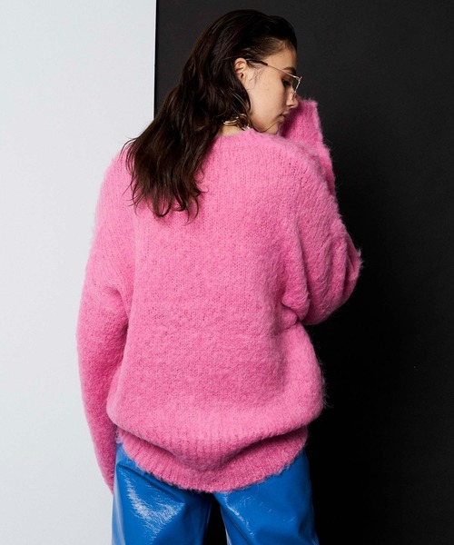 MAISON SPECIAL(メゾンスペシャル)の「アルパカブレンドシャギーニット【MAISON SPECIAL/メゾンスペシャル】(ニット/セーター・レディース・ブラック/オフホワイト/ピンク/ブルー/グリーン/チャコールグレー/オレンジ・FREE)」の15枚目の写真