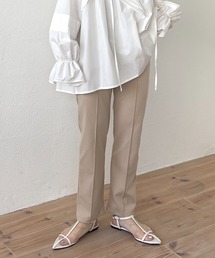 wee9s（ウィークス）の「center line relax sweat pants / オールシーズン履ける！センターラインウエストゴムポケット付きリラックススウェットパンツ（スウェットパンツ）」