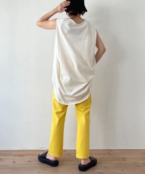 wee9s(ウィークス)の「center line relax sweat pants / オールシーズン履ける!センターラインウエストゴムポケット付きリラックススウェットパンツ(スウェットパンツ・レディース・ホワイト/ブラック/パープル/レッド/ピンク/ブルー/イエロー/スカイブルー/オレンジ/グリーン/ライトグリーン/ラベンダー/グレー/ベビーピンク/ベージュ/ブラウン/ネイビー/ライトイエロー・FREE/SHORT/LONG)」の20枚目の写真