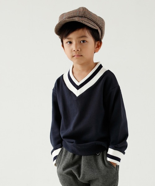 D.fesense（ディーフェセンス）の「チルデントレーナー（スウェット・キッズ・ボルドー/ネイビー/ブラック・110cm/80ｃｍ）」の2枚目の写真