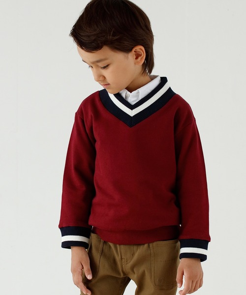 D.fesense（ディーフェセンス）の「チルデントレーナー（スウェット・キッズ・ボルドー/ネイビー/ブラック・110cm/80ｃｍ）」の3枚目の写真