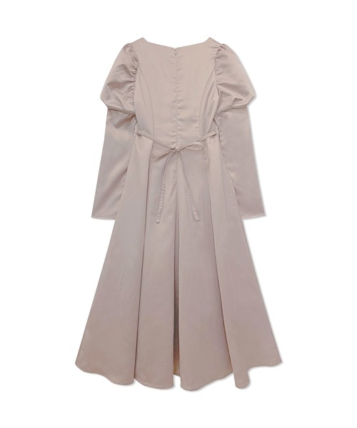 ANDGEEBEE(アンジービー)の「パフスリーブサテンワンピ(ワンピース・レディース・アッシュブラウン/ピンクベージュ・MEDIUM)」の10枚目の写真