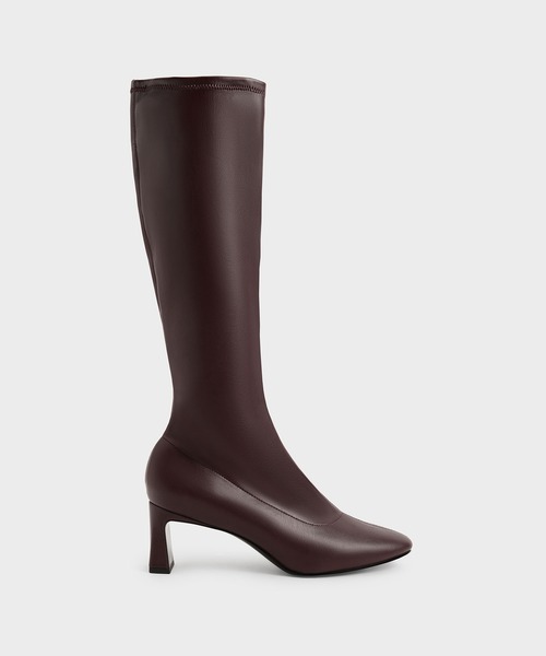 【セール】ロング ブレードヒールブーツ / Knee-High Blade Heel Boots（ブーツ）｜CHARLES & KEITH（チャールズ & キース）