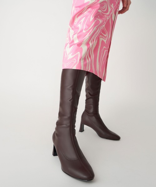 【セール】ロング ブレードヒールブーツ / Knee-High Blade Heel Boots（ブーツ）｜CHARLES & KEITH（チャールズ & キース）