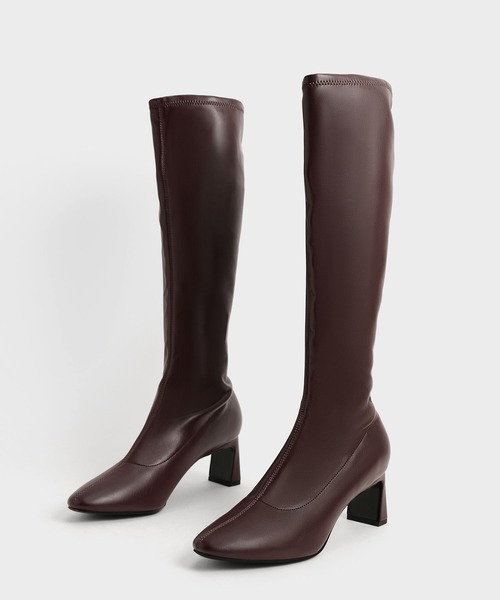 【セール】ロング ブレードヒールブーツ / Knee-High Blade Heel Boots（ブーツ）｜CHARLES & KEITH（チャールズ & キース）