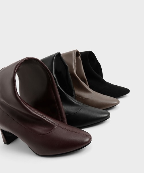 【セール】ロング ブレードヒールブーツ / Knee-High Blade Heel Boots（ブーツ）｜CHARLES & KEITH（チャールズ & キース）
