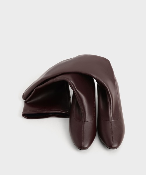 【セール】ロング ブレードヒールブーツ / Knee-High Blade Heel Boots（ブーツ）｜CHARLES & KEITH（チャールズ & キース）