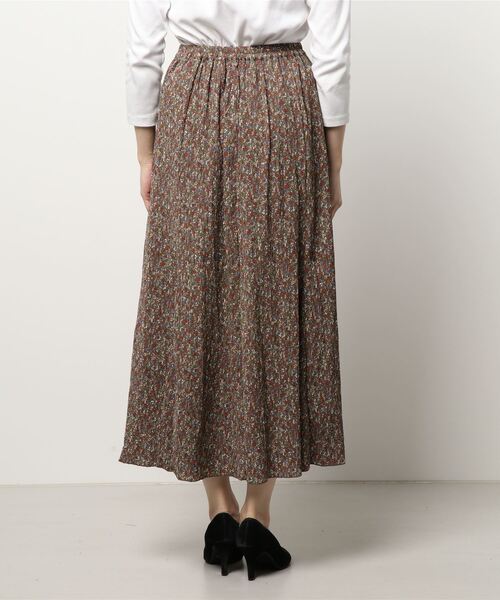 ehka sopo(エヘカソポ)の「花柄プリーツマーメイドスカート(スカート・レディース・カーキ/キナリ/ブラック・フリ-)」の5枚目の写真