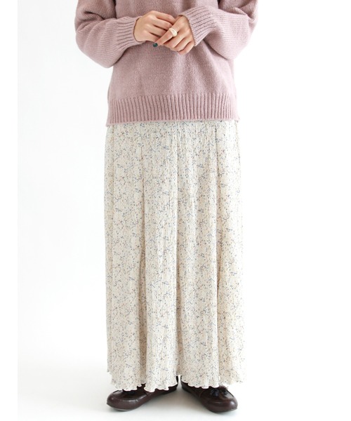 ehka sopo(エヘカソポ)の「花柄プリーツマーメイドスカート(スカート・レディース・カーキ/キナリ/ブラック・フリ-)」の2枚目の写真