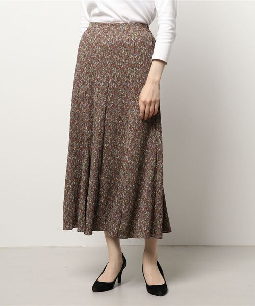 ehka sopo(エヘカソポ)の「花柄プリーツマーメイドスカート(スカート・レディース・カーキ/キナリ/ブラック・フリ-)」の8枚目の写真