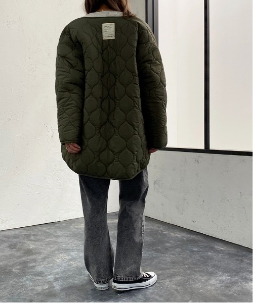apres jour mignon(アプレジュールミニョン)の「リバーシブルキルティングブルゾン【ZOZOTOWN限定アイテム】(ブルゾン・レディース・ブラック/カーキ/ライトベージュ・X-LARGE/フリー)」の20枚目の写真