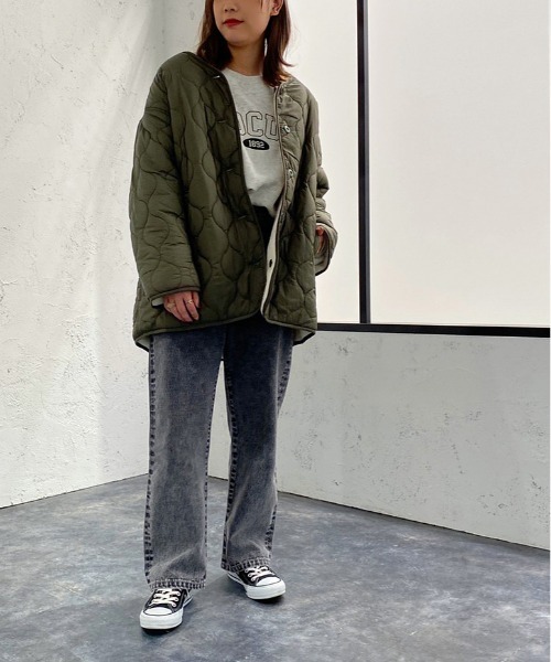 apres jour mignon(アプレジュールミニョン)の「リバーシブルキルティングブルゾン【ZOZOTOWN限定アイテム】(ブルゾン・レディース・ブラック/カーキ/ライトベージュ・X-LARGE/フリー)」の18枚目の写真