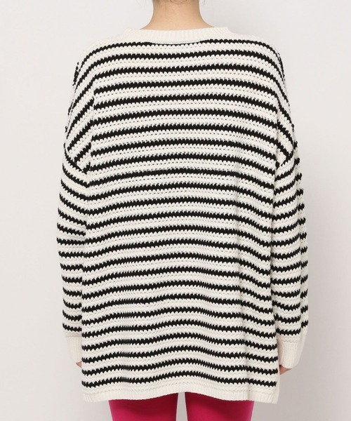 PAGEBOY（ページボーイ）の「ルーズボーダーニット（ニット/セーター・レディース・ホワイト×ブラック/マルチ・FREE）」の13枚目の写真
