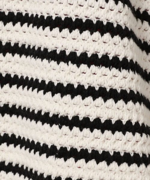 PAGEBOY（ページボーイ）の「ルーズボーダーニット（ニット/セーター・レディース・ホワイト×ブラック/マルチ・FREE）」の19枚目の写真
