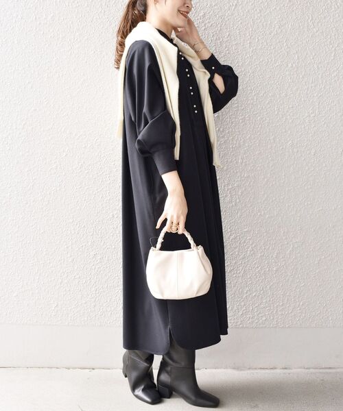 SHIPS（シップス）の「パールモチーフボタンワンピース◇（シャツ