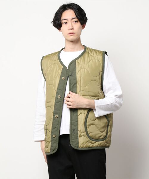 HOUSTON（ヒューストン）の「【HOUSTON 】/ ヒューストン  M-65 LINNER VEST / M-65ライナーベスト（ベスト・メンズ・ブラック/オリーブドラブ・LARGE/X-LARGE/MEDIUM）」の2枚目の写真
