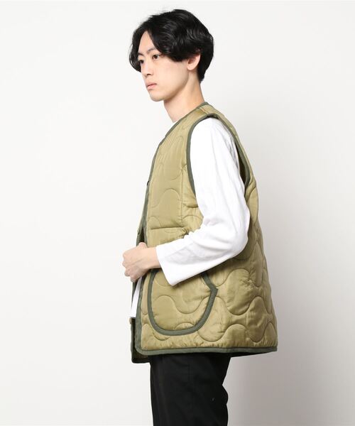 HOUSTON（ヒューストン）の「【HOUSTON 】/ ヒューストン  M-65 LINNER VEST / M-65ライナーベスト（ベスト・メンズ・ブラック/オリーブドラブ・LARGE/X-LARGE/MEDIUM）」の3枚目の写真