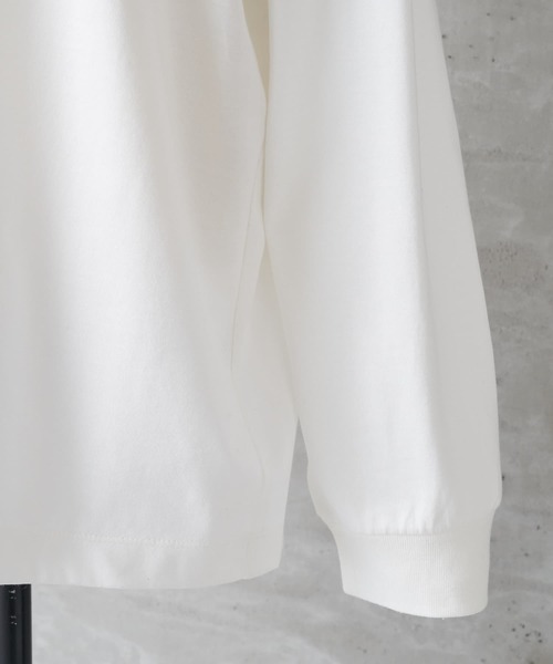 BEARDSLEY(ビアズリー)の「《FRIPIER・ユニセックス》ARMYロングTシャツ(マリーナ)(Tシャツ/カットソー・レディース・ホワイト/グレー・FREE)」の14枚目の写真