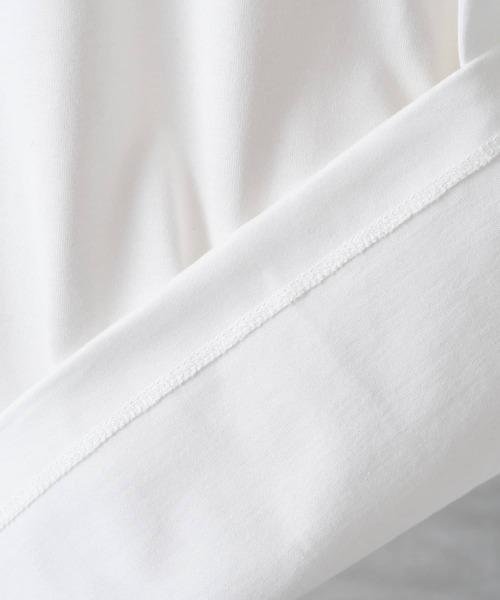 BEARDSLEY(ビアズリー)の「《FRIPIER・ユニセックス》ARMYロングTシャツ(マリーナ)(Tシャツ/カットソー・レディース・ホワイト/グレー・FREE)」の4枚目の写真