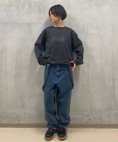 BEARDSLEY(ビアズリー)の「《FRIPIER・ユニセックス》ARMYロングTシャツ(マリーナ)(Tシャツ/カットソー・レディース・ホワイト/グレー・FREE)」の20枚目の写真