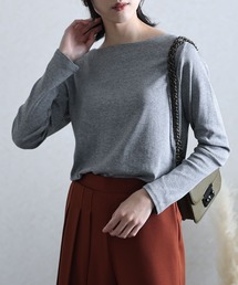 ElegChic（エレグシック）の「フライスボートネック ロング スリーブシャツ 長袖 （Tシャツ/カットソー）」