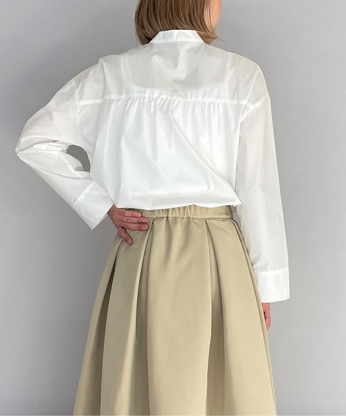 PICCIN（ピッチン）の「フロントフリルブラウス（シャツ/ブラウス・レディース・ベージュ/オフホワイト/サックスブルー・M）」の20枚目の写真