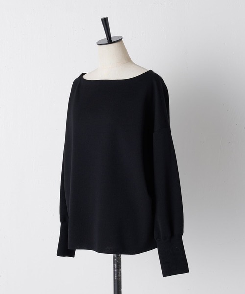 BEARDSLEY（ビアズリー）の「コットンニット ウールのチクチクが苦手な方に 洗えるニット（ニット/セーター・レディース・ブラック/ホワイト・FREE）」の20枚目の写真