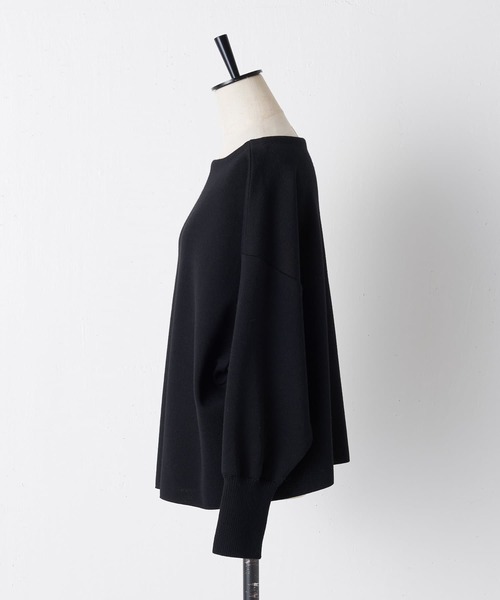 BEARDSLEY（ビアズリー）の「コットンニット ウールのチクチクが苦手な方に 洗えるニット（ニット/セーター・レディース・ブラック/ホワイト・FREE）」の19枚目の写真