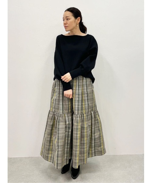 BEARDSLEY（ビアズリー）の「コットンニット ウールのチクチクが苦手な方に 洗えるニット（ニット/セーター・レディース・ブラック/ホワイト・FREE）」の21枚目の写真