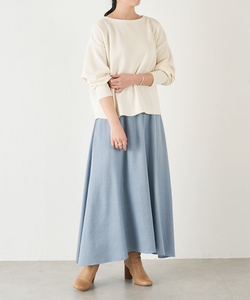 BEARDSLEY（ビアズリー）の「コットンニット ウールのチクチクが苦手な方に 洗えるニット（ニット/セーター・レディース・ブラック/ホワイト・FREE）」の18枚目の写真