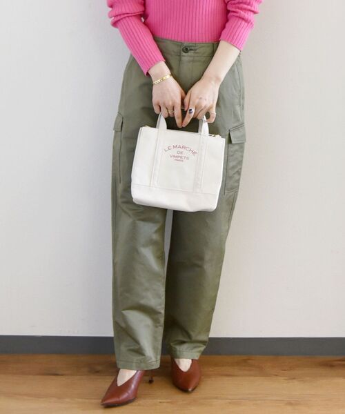 SHIPS any(シップス エニィ)の「SHIPS any:〈ウォッシャブル〉スマート カーゴ ロングパンツ◇(カーゴパンツ・レディース・ネイビー/カーキ・40/38/36)」の8枚目の写真