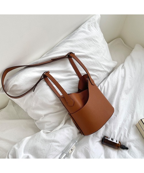 lala Born（ララボーン）の「2wayバケツ型バッグ（ハンドバッグ・レディース・ブラック/カーキ/ブラウン/ホワイト・FREE）」の3枚目の写真