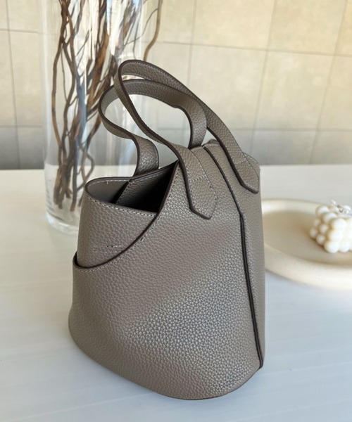 lala Born（ララボーン）の「2wayバケツ型バッグ（ハンドバッグ・レディース・ブラック/カーキ/ブラウン/ホワイト・FREE）」の15枚目の写真