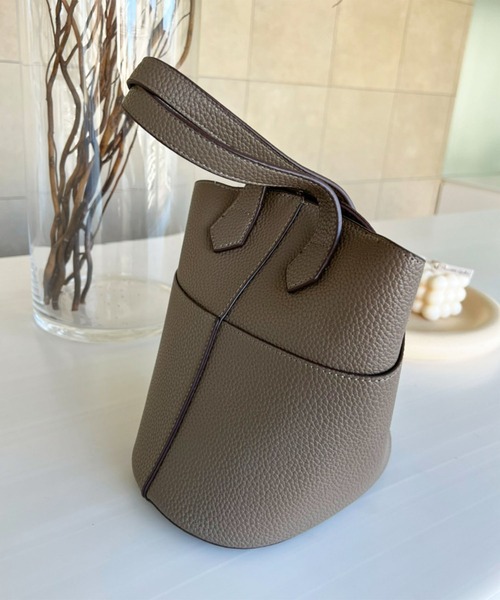lala Born（ララボーン）の「2wayバケツ型バッグ（ハンドバッグ・レディース・ブラック/カーキ/ブラウン/ホワイト・FREE）」の14枚目の写真