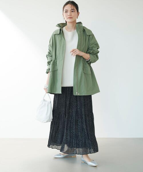 green label relaxing（グリーンレーベルリラクシング）の「ミリタリー ミドル モッズ コート ブルゾン（モッズコート・レディース・ベージュ/ネイビー/オリーブ・FREE）」の10枚目の写真