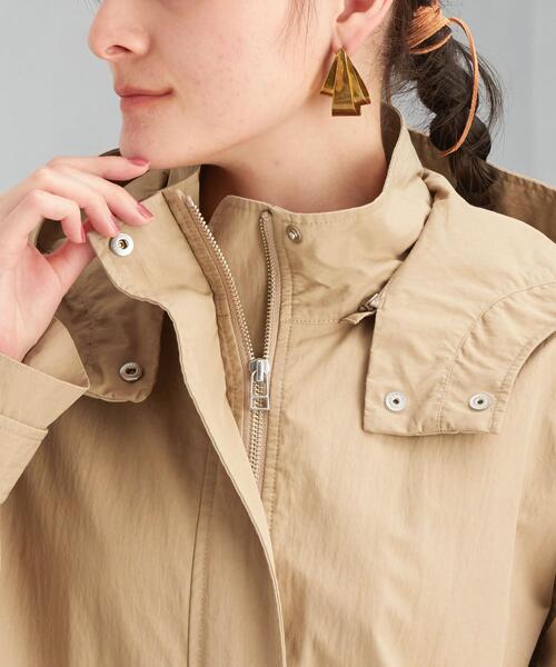 green label relaxing（グリーンレーベルリラクシング）の「ミリタリー ミドル モッズ コート ブルゾン（モッズコート・レディース・ベージュ/ネイビー/オリーブ・FREE）」の14枚目の写真