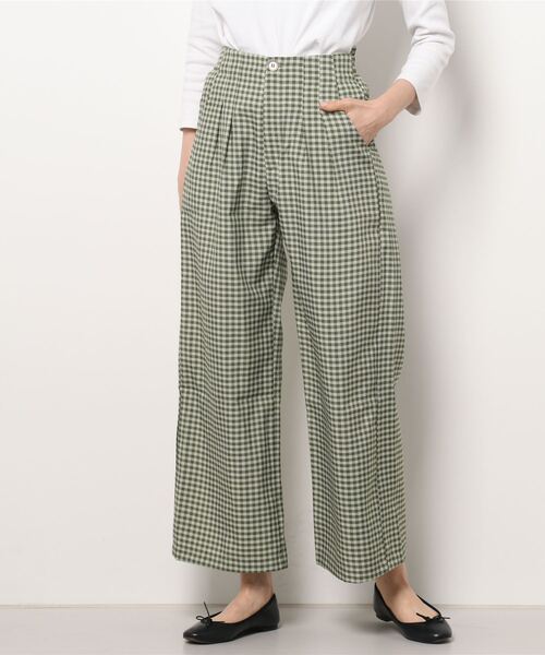 JUMELLE(ジュメロ)の「【低身長~高身長】ワイドチェックパンツ(スラックス・レディース・イエロー/グリーン・SMALL/MEDIUM)」の20枚目の写真