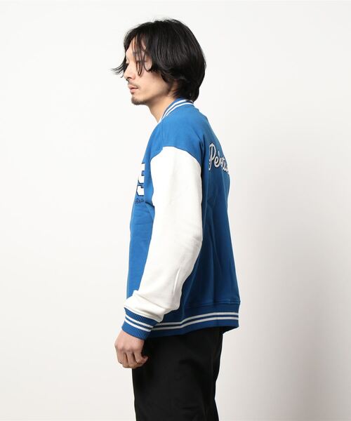 TRAP/U （トラップユー）の「【69】【TRAP/U】切替BIGスタジャン（スタジャン・メンズ・ダークグリーン/ベージュ/ブルー・MEDIUM/LARGE）」の8枚目の写真