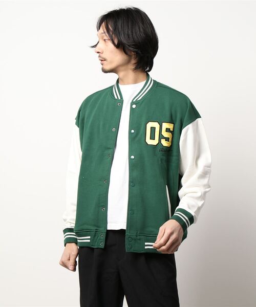 TRAP/U （トラップユー）の「【69】【TRAP/U】切替BIGスタジャン（スタジャン・メンズ・ダークグリーン/ベージュ/ブルー・MEDIUM/LARGE）」の10枚目の写真