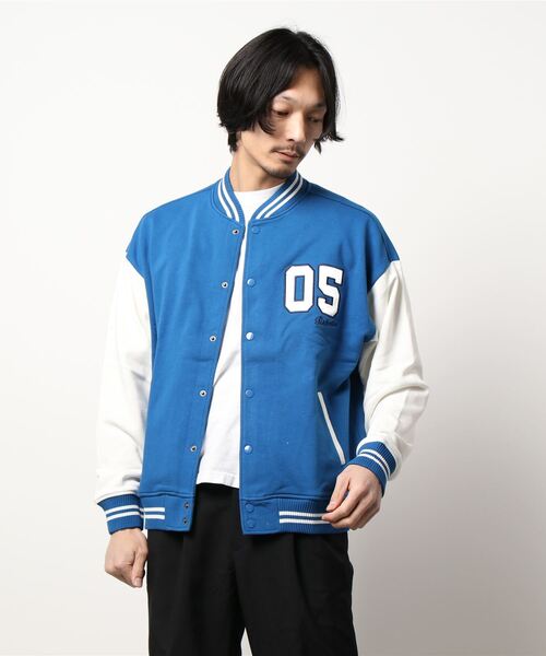 TRAP/U （トラップユー）の「【69】【TRAP/U】切替BIGスタジャン（スタジャン・メンズ・ダークグリーン/ベージュ/ブルー・MEDIUM/LARGE）」の9枚目の写真