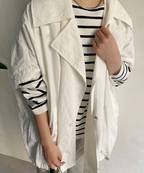 CAPRICIEUX LE'MAGE（カプリシューレマージュ）の「ボーダーワイドプルオーバー（ニット/セーター・レディース・ブラック/グリーン/ピンク・FREE）」の17枚目の写真