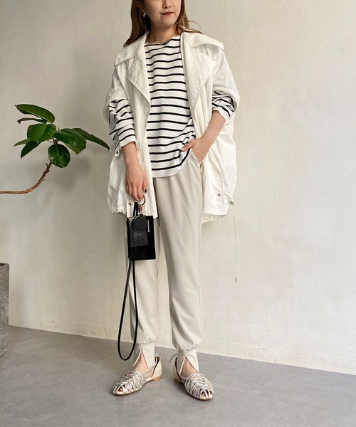 CAPRICIEUX LE'MAGE（カプリシューレマージュ）の「ボーダーワイドプルオーバー（ニット/セーター・レディース・ブラック/グリーン/ピンク・FREE）」の18枚目の写真