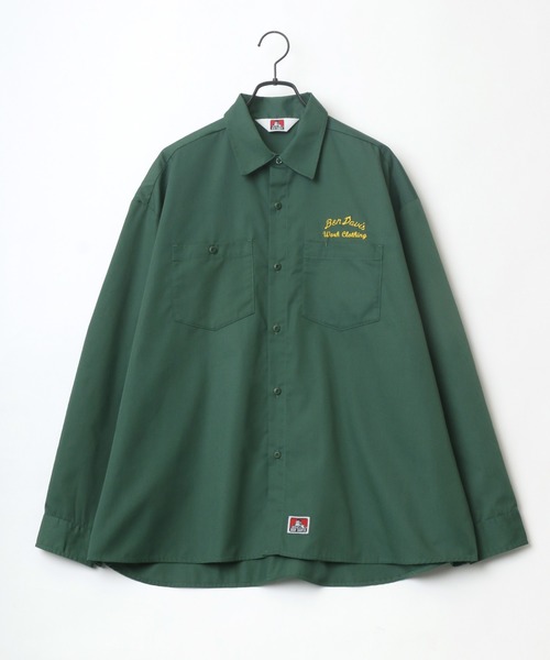 BEN DAVIS（ベンデイビス）の「BEN DAVIS/ベンデイビス オーバーサイズ バック刺繍 クレリック ワークシャツ（シャツ/ブラウス・メンズ・ホワイト/ブラック/ダークグリーン/ベージュ/ブルー系その他・M/L）」の17枚目の写真