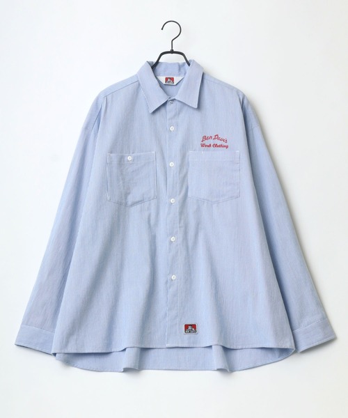 BEN DAVIS（ベンデイビス）の「BEN DAVIS/ベンデイビス オーバーサイズ バック刺繍 クレリック ワークシャツ（シャツ/ブラウス・メンズ・ホワイト/ブラック/ダークグリーン/ベージュ/ブルー系その他・M/L）」の19枚目の写真