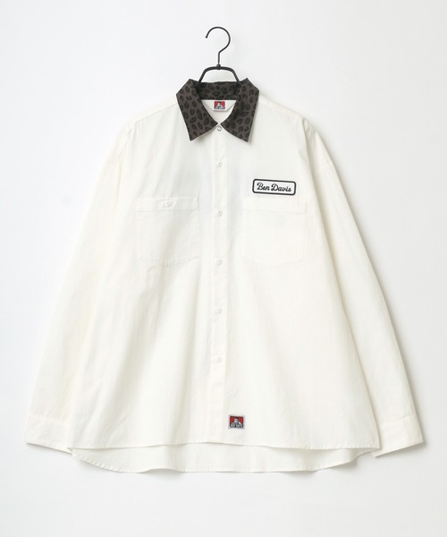 BEN DAVIS（ベンデイビス）の「BEN DAVIS/ベンデイビス オーバーサイズ バック刺繍 クレリック ワークシャツ（シャツ/ブラウス・メンズ・ホワイト/ブラック/ダークグリーン/ベージュ/ブルー系その他・M/L）」の11枚目の写真