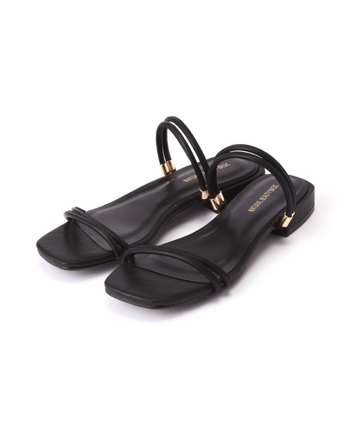 NATURAL BEAUTY BASIC（ナチュラルビューティーベーシック）の「ナローストラップ２ＷＡＹサンダル（サンダル・レディース・オフホワイト/ライトグリーン/ブラック・LARGE/MEDIUM）」の9枚目の写真