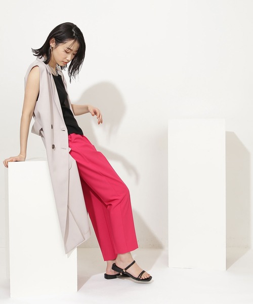 NATURAL BEAUTY BASIC（ナチュラルビューティーベーシック）の「ナローストラップ２ＷＡＹサンダル（サンダル・レディース・オフホワイト/ライトグリーン/ブラック・LARGE/MEDIUM）」の7枚目の写真