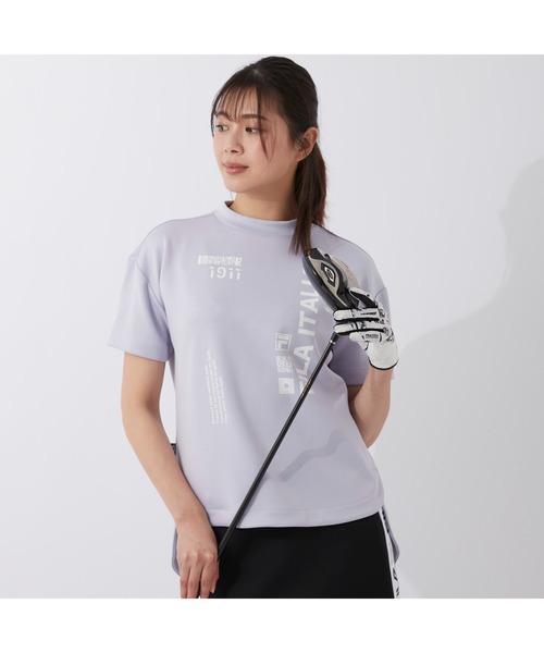 FILA GOLF(フィラゴルフ )の「FILA GOLF/フィラゴルフ ブランドロゴ オーバーサイズ半袖ミドラー/ゴルフウェア/レディース(その他トップス・レディース・ブラック/パープル・S/M/L)」の14枚目の写真